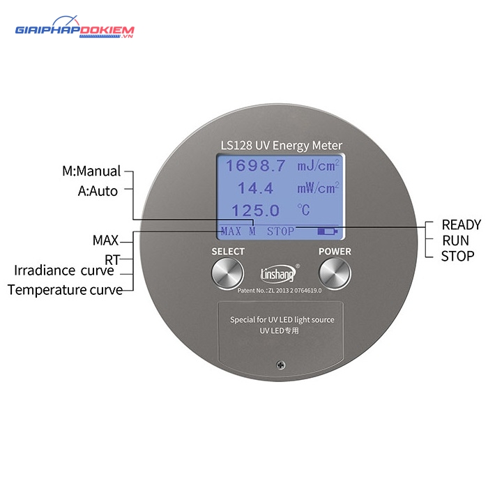 Máy đo năng lượng tia UV Linshang LS128 14 Máy đo năng lượng tia UV Linshang LS128