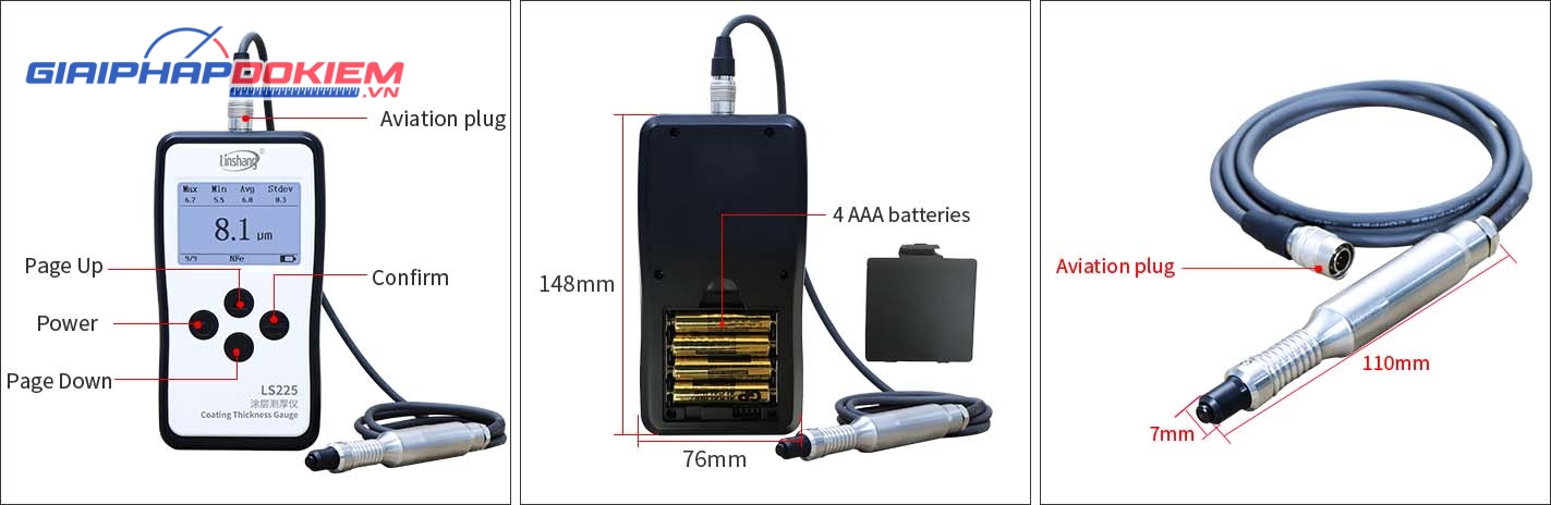 Dụng cụ cố định máy đo độ dày lớp phủ Linshang LS225+N1500 15 Dụng cụ cố định máy đo độ dày lớp phủ Linshang LS225+N1500