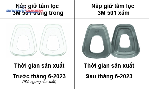 Nắp giữ tấm lọc 3M 501 Nắp giữ tấm lọc 3M 501