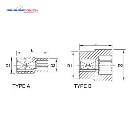 Tuýp lục giác 1/4" TOPTUL BBEA 2 Tuýp lục giác 1/4" TOPTUL BBEA