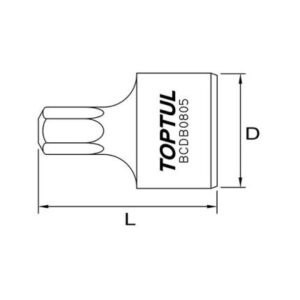 Tuýp lục giác đen 1/4" TOPTUL BCDB 4 Tuýp lục giác đen 1/4
