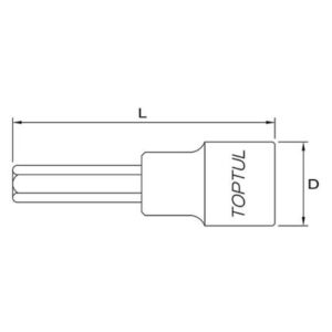 Vít lục giác dài 1/2" TOPTUL BCEA 3 Vít lục giác dài 1/2
