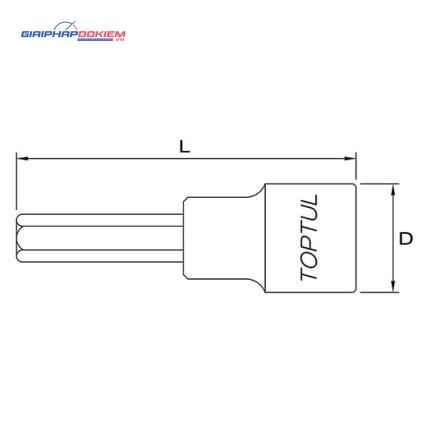 Vít lục giác dài 1/2" TOPTUL BCEA 2 Vít lục giác dài 1/2" TOPTUL BCEA