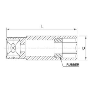 Tuýp mở bugi 1/2" có nam châm TOPTUL BAAU 3 Tuýp mở bugi 1/2