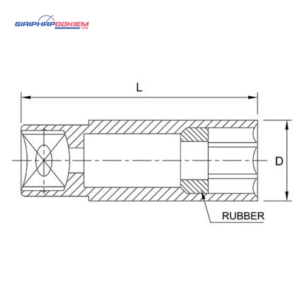 Tuýp mở bugi 1/2" có nam châm TOPTUL BAAU 2 Tuýp mở bugi 1/2" có nam châm TOPTUL BAAU