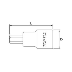 Đầu vít lục giác 3/4" TOPTUL BCDA 3 Đầu vít lục giác 3/4