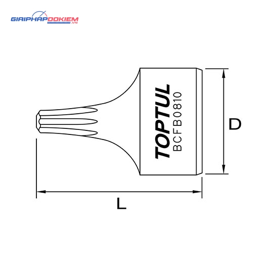 Tuýp sao 1/4" TOPTUL BCFB 2 Tuýp sao 1/4" TOPTUL BCFB