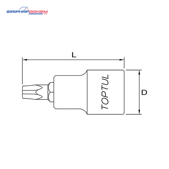 Đầu vít sao lỗ TOPTUL BCNA 2 Đầu vít sao lỗ TOPTUL BCNA