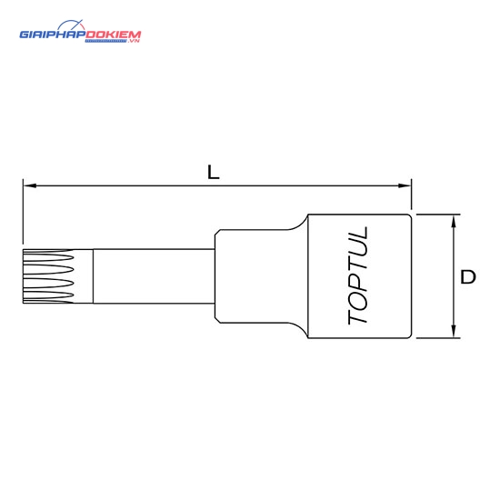 Tuýp lục giác 1/2" Toptul BCJA 2 Tuýp lục giác 1/2" Toptul BCJA