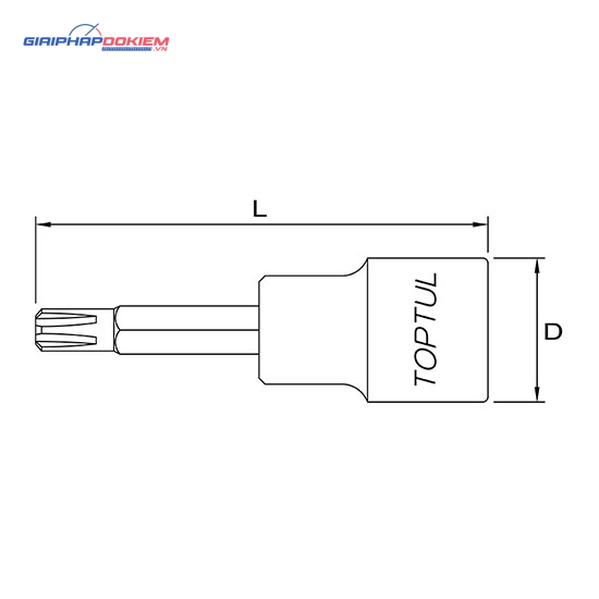 Tuýp đầu sao 1/2" TOPTUL BCRA 2 Tuýp đầu sao 1/2" TOPTUL BCRA