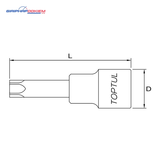 Tuýp đầu sao 1/2" TOPTUL BCUA 2 Tuýp đầu sao 1/2" TOPTUL BCUA