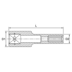 Tuýp sao dài 1/2" 12.5mm sq TOPTUL BAEJ 3 Tuýp sao dài 1/2
