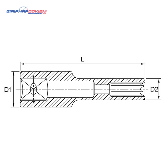 Tuýp sao dài 1/2" 12.5mm sq TOPTUL BAEJ 2 Tuýp sao dài 1/2" 12.5mm sq TOPTUL BAEJ