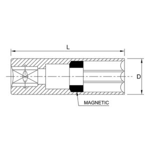 Tuýp mở bugi 1/2" có nam châm Toptul BAAV 3 Tuýp mở bugi 1/2