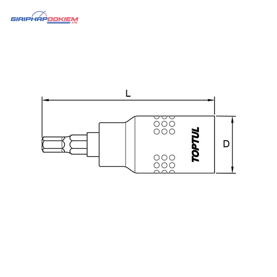 Đầu vít lục giác TOPTUL BCDA 2 Đầu vít lục giác TOPTUL BCDA