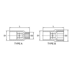 Đầu tuýp lục giác 1/4