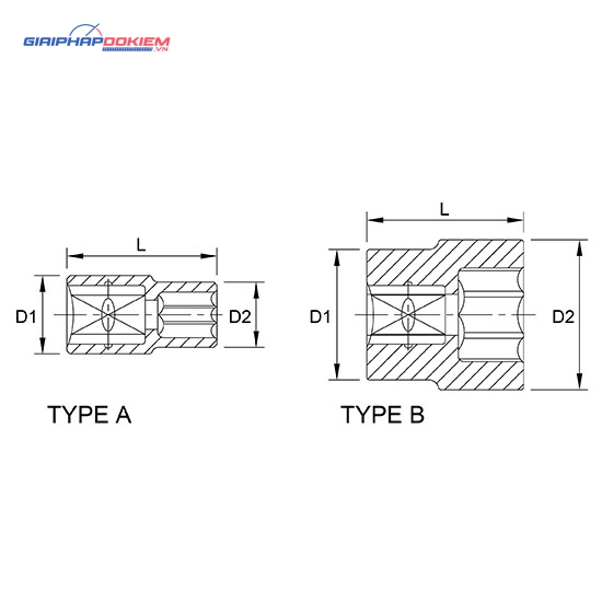 Tuýp lục giác 3/8" TOPTUL BAEA 2 Tuýp lục giác 3/8" TOPTUL BAEA