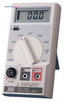 Đồng hồ đo điện dung TES 1500 7 Đồng hồ đo điện dung TES 1500