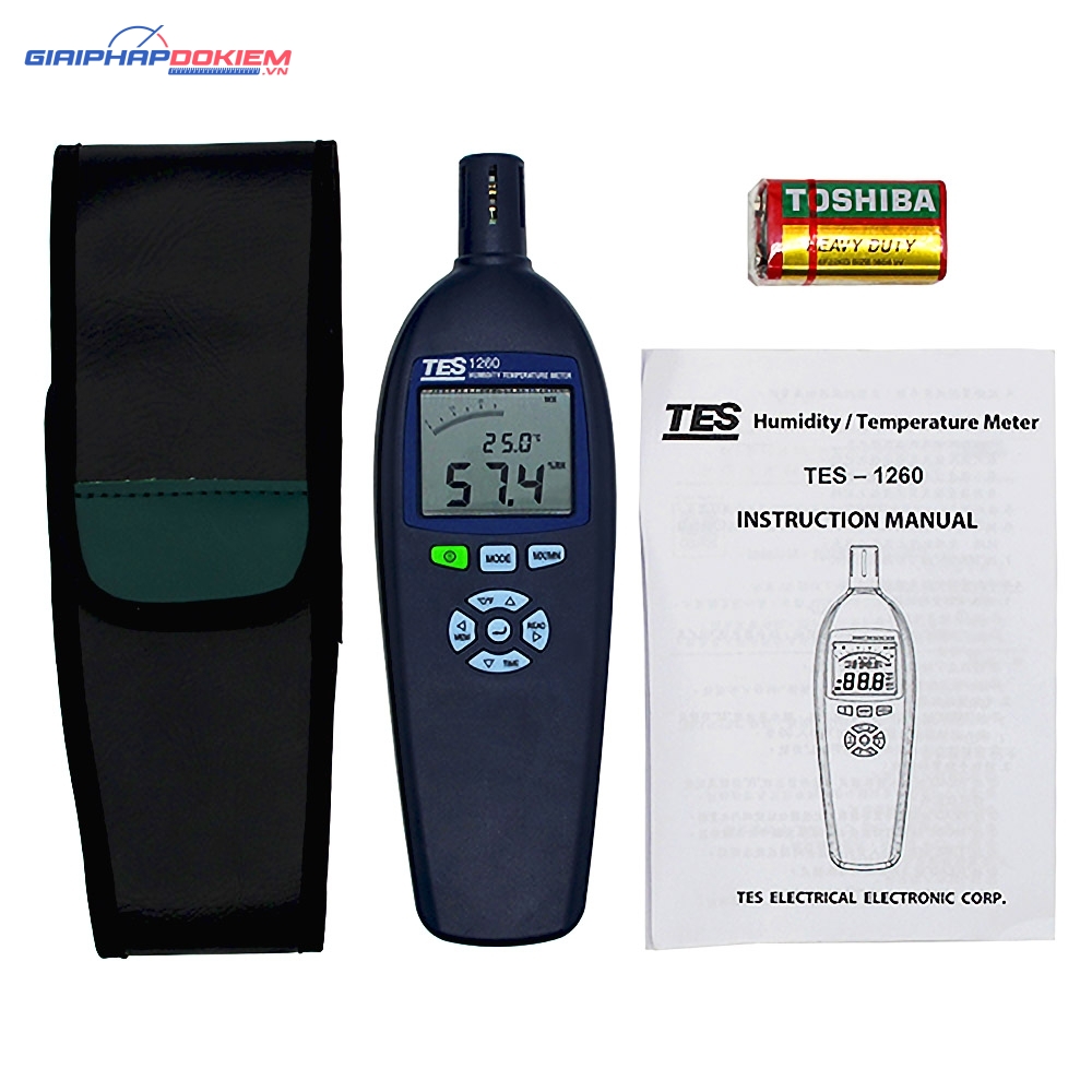 Máy đo nhiệt độ độ ẩm TES 1260 12 Máy đo nhiệt độ độ ẩm TES 1260
