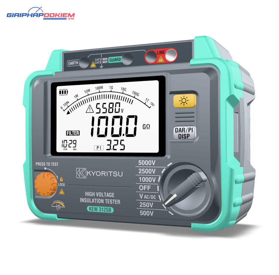 Thiết Bị Đo Cách Điện Kyoritsu 3125B 5 Thiết Bị Đo Cách Điện Kyoritsu 3125B