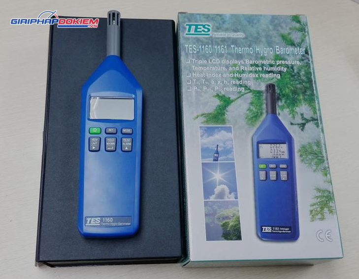 Máy đo nhiệt độ độ ẩm ,áp suất TES 1160 20 Máy đo nhiệt độ độ ẩm ,áp suất TES 1160