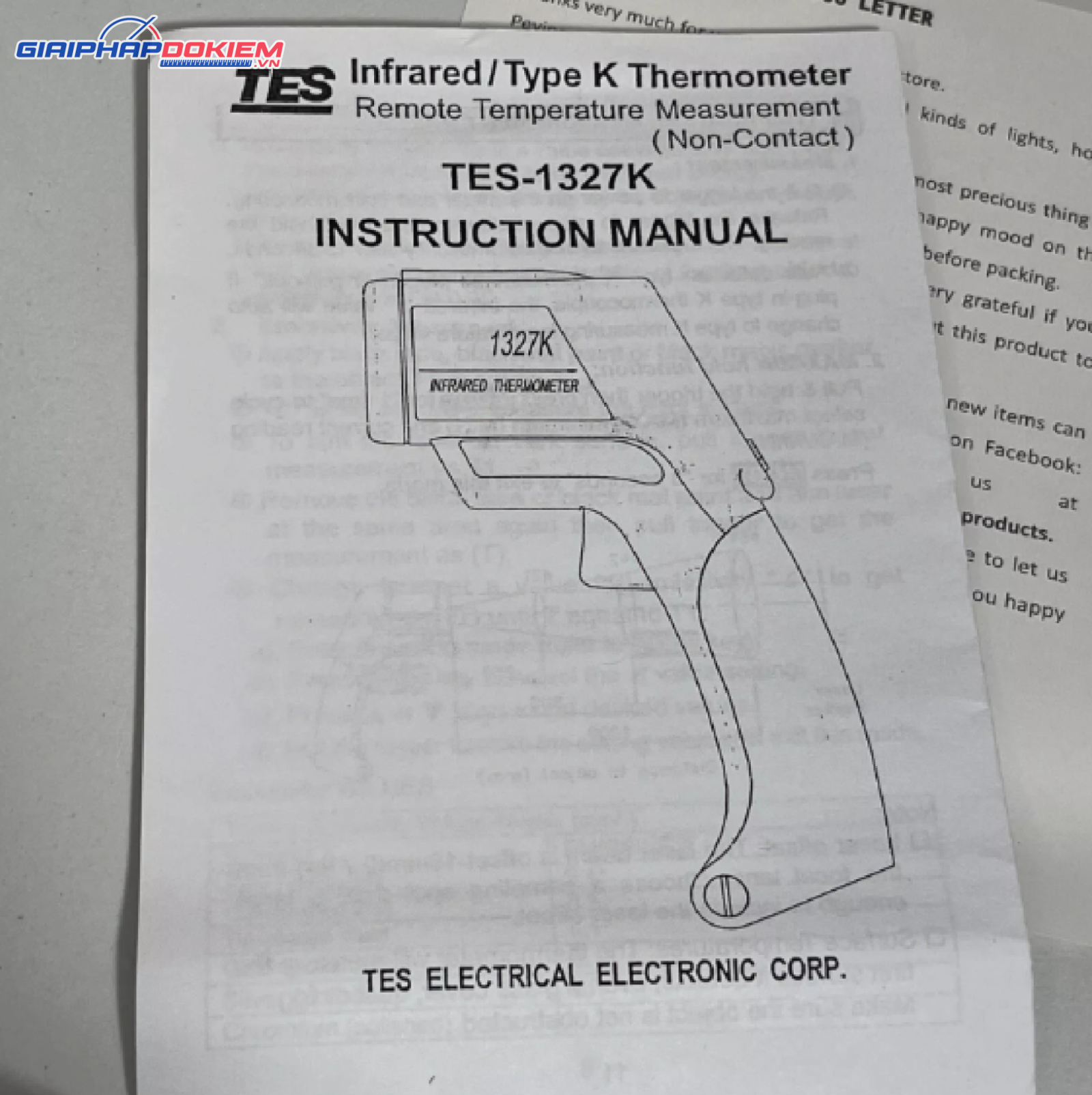 Nhiệt kế hồng ngoại TES 1327K 18 Nhiệt kế hồng ngoại TES 1327K