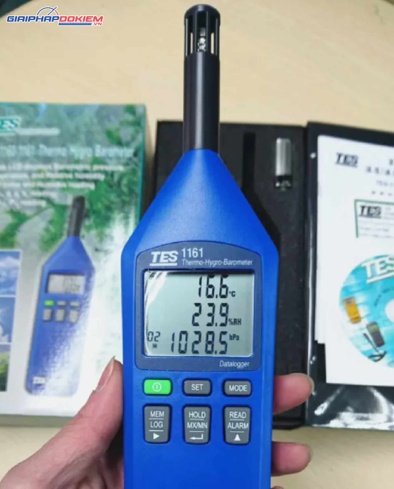 Máy đo nhiệt độ độ ẩm ,áp suất TES 1161 15 Máy đo nhiệt độ độ ẩm ,áp suất TES 1161