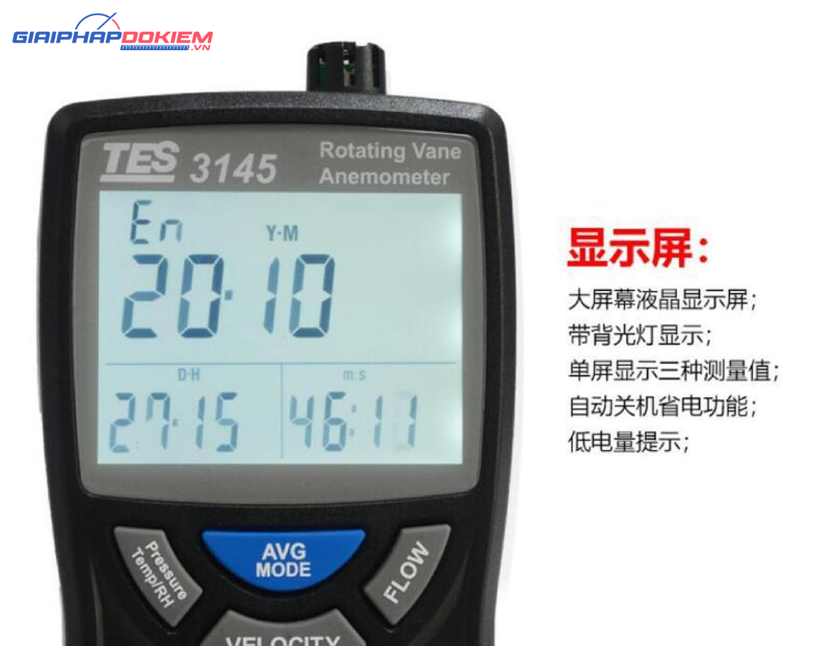 Máy đo tốc độ gió TES 3145 12 Máy đo tốc độ gió TES 3145