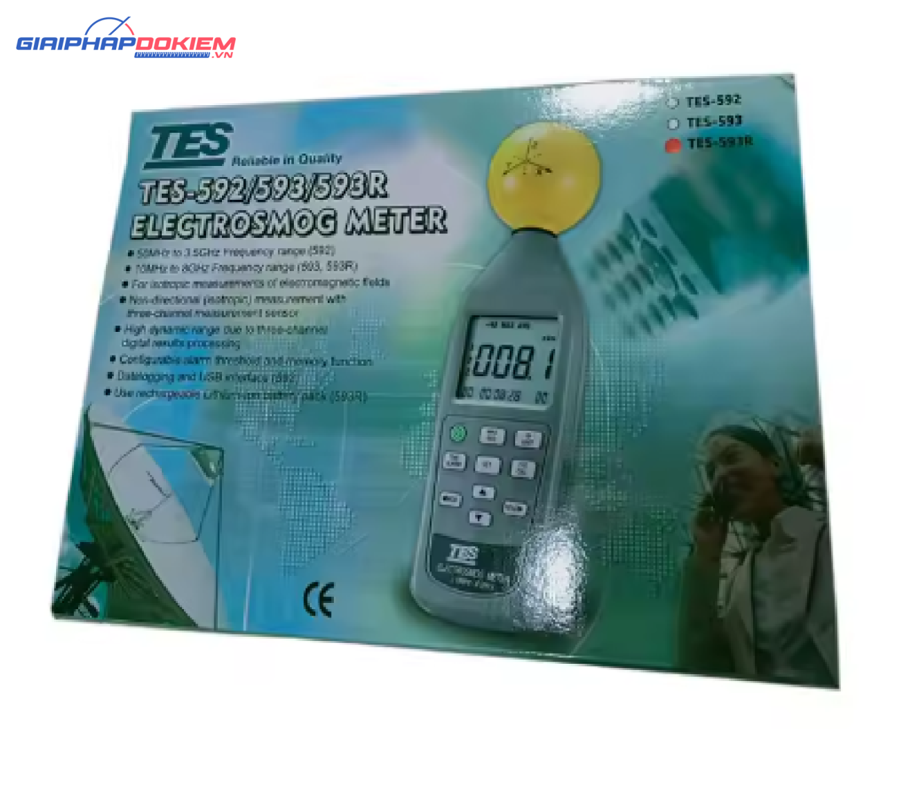 Máy đo điện trường TES 593R 13 Máy đo điện trường TES 593R