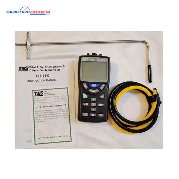 Máy đo áp suất lưu lượng không khí TES 3142 10 Máy đo áp suất lưu lượng không khí TES 3142