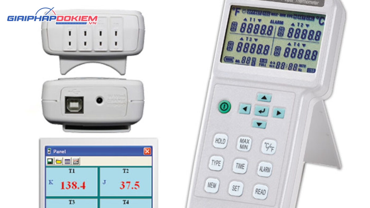 Máy ghi dữ liệu/đo nhiệt 4 kênh TES 1384 19 Máy ghi dữ liệu/đo nhiệt 4 kênh TES 1384