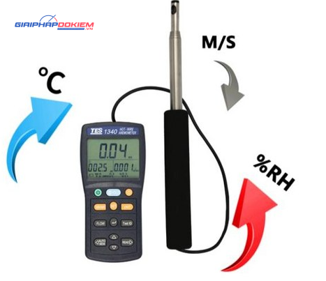 Máy đo tốc độ gió TES 1340 19 Máy đo tốc độ gió TES 1340