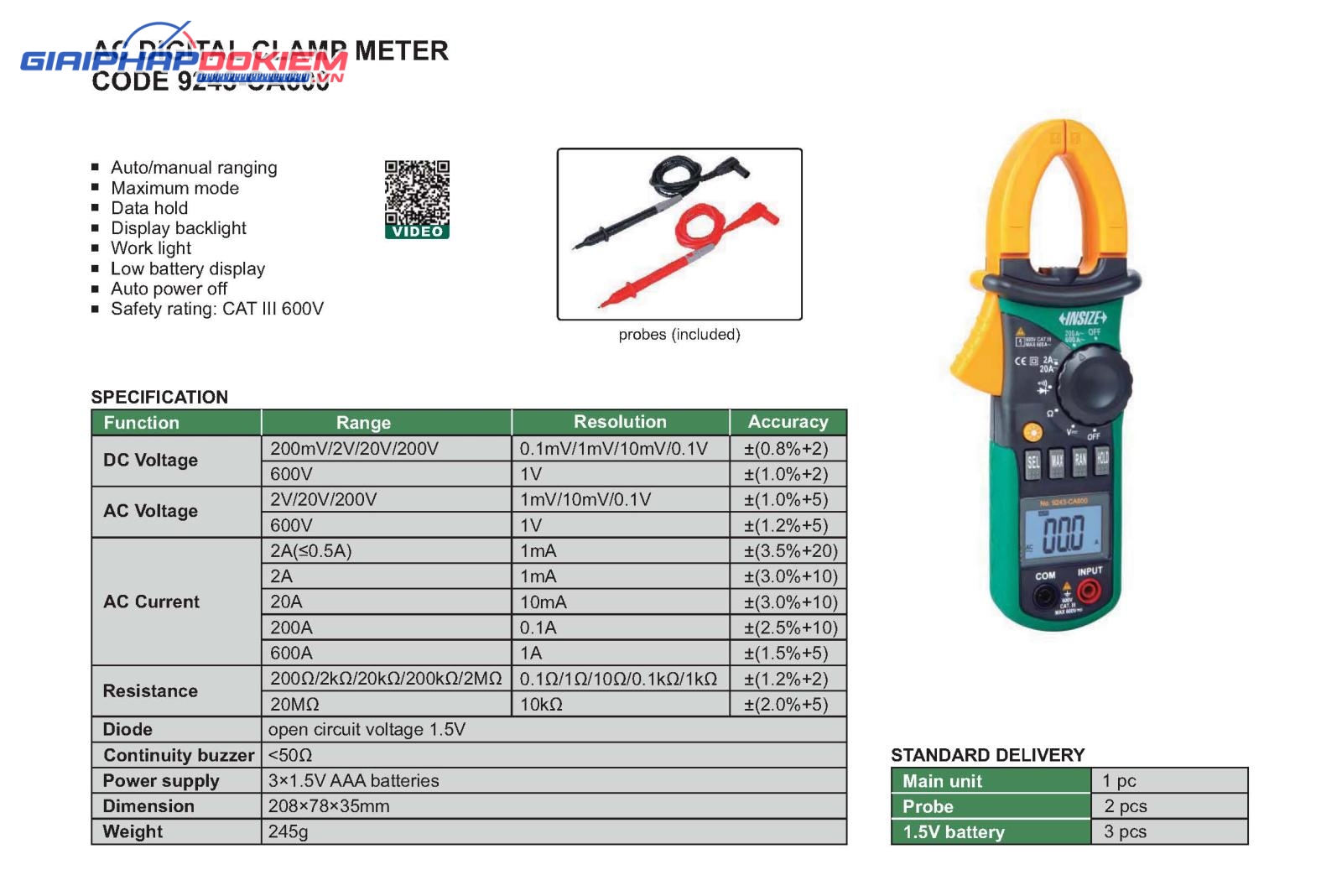 Dịch Vụ Hiệu Chuẩn Ampe Kìm Insize Chuyên Nghiệp Nhanh Chóng 7 Ampe kìm Insize đạt chuẩn