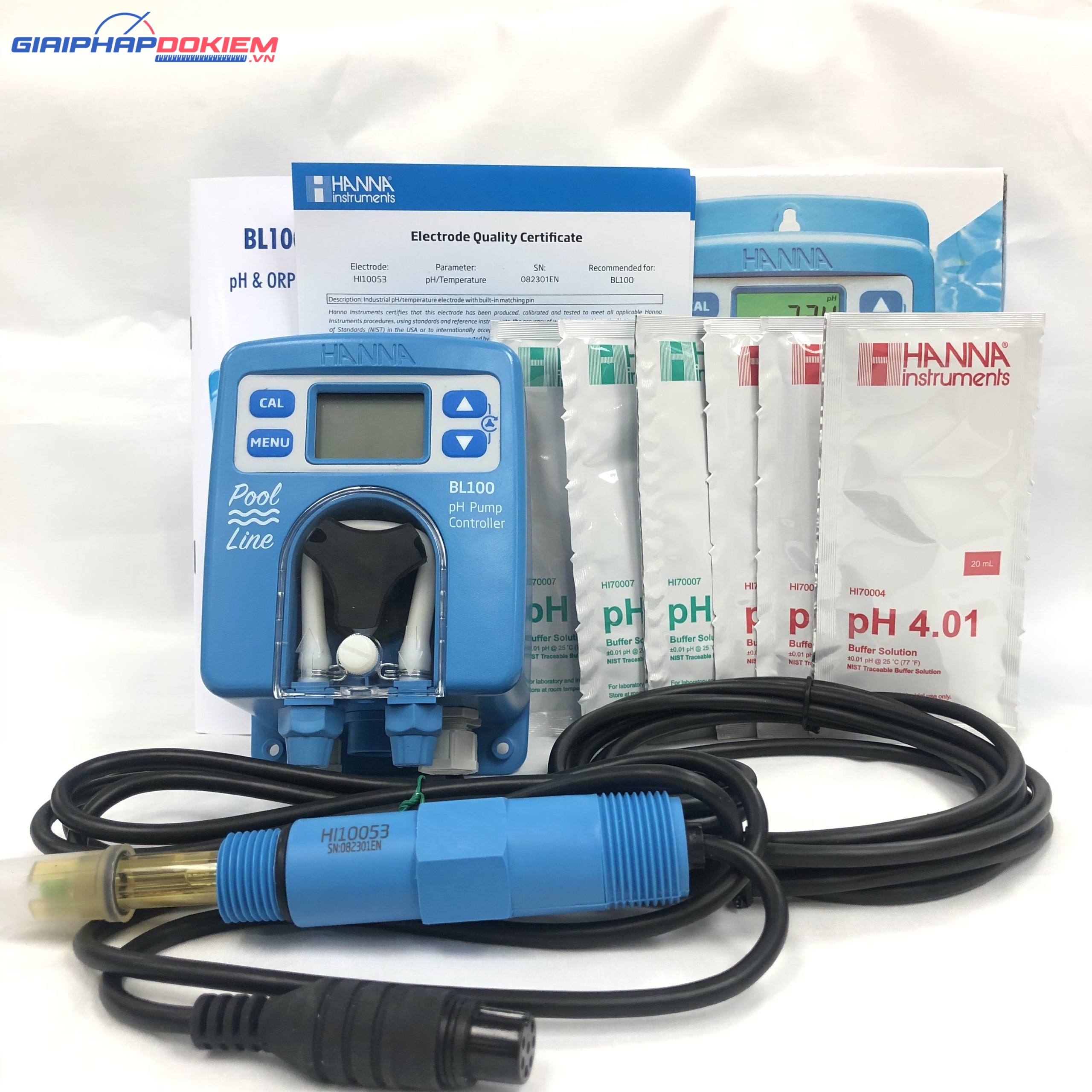 Bộ Điều Khiển pH Bể Bơi Kết Hợp Bơm Định Lượng Hanna BL100 4 Bộ Điều Khiển pH Bể Bơi Kết Hợp Bơm Định Lượng Hanna BL100