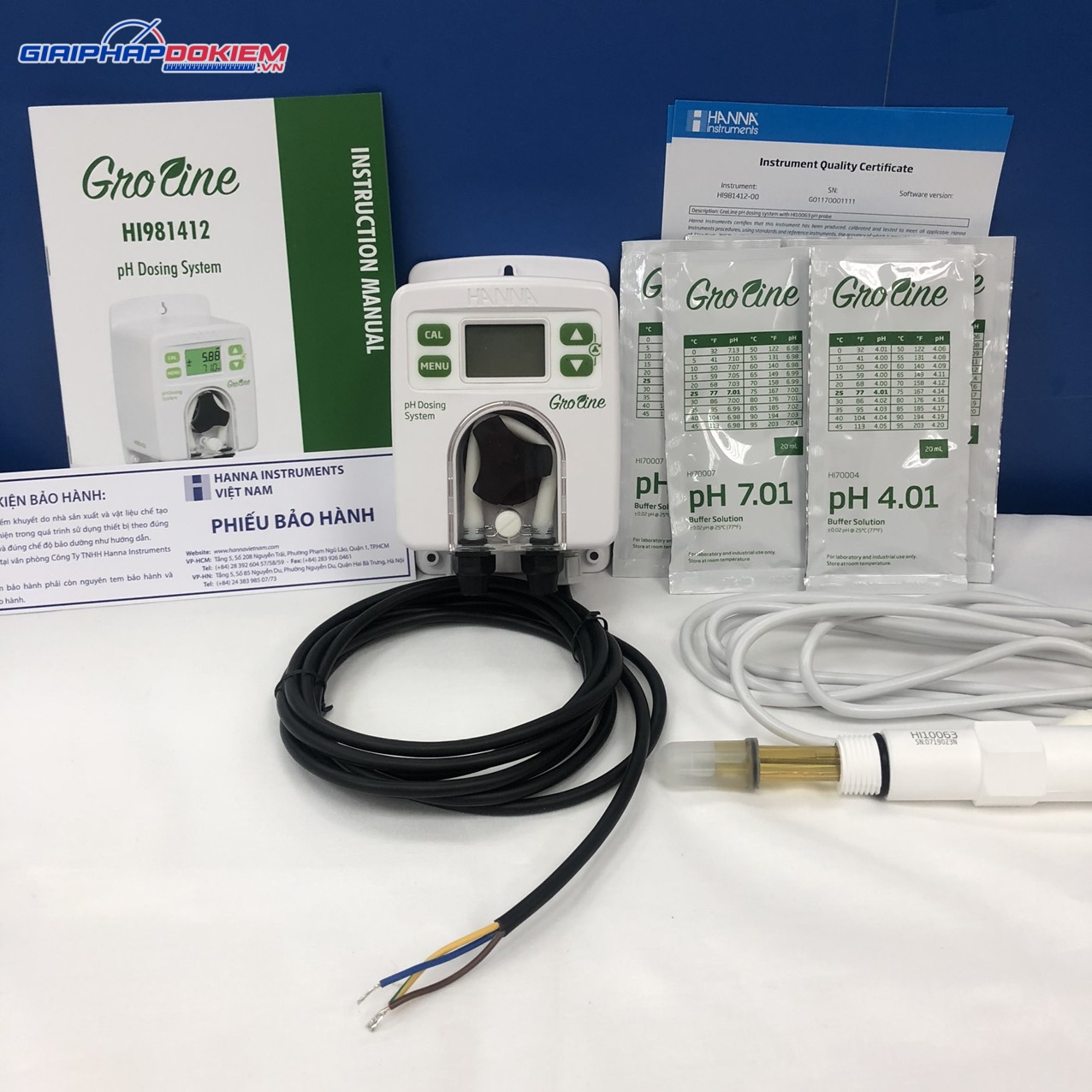 Bộ Điều Khiển pH Kết Hợp Bơm Chuyên Trong Thủy Canh GroLine Hanna HI981412 3 Bộ Điều Khiển pH Kết Hợp Bơm Chuyên Trong Thủy Canh GroLine Hanna HI981412