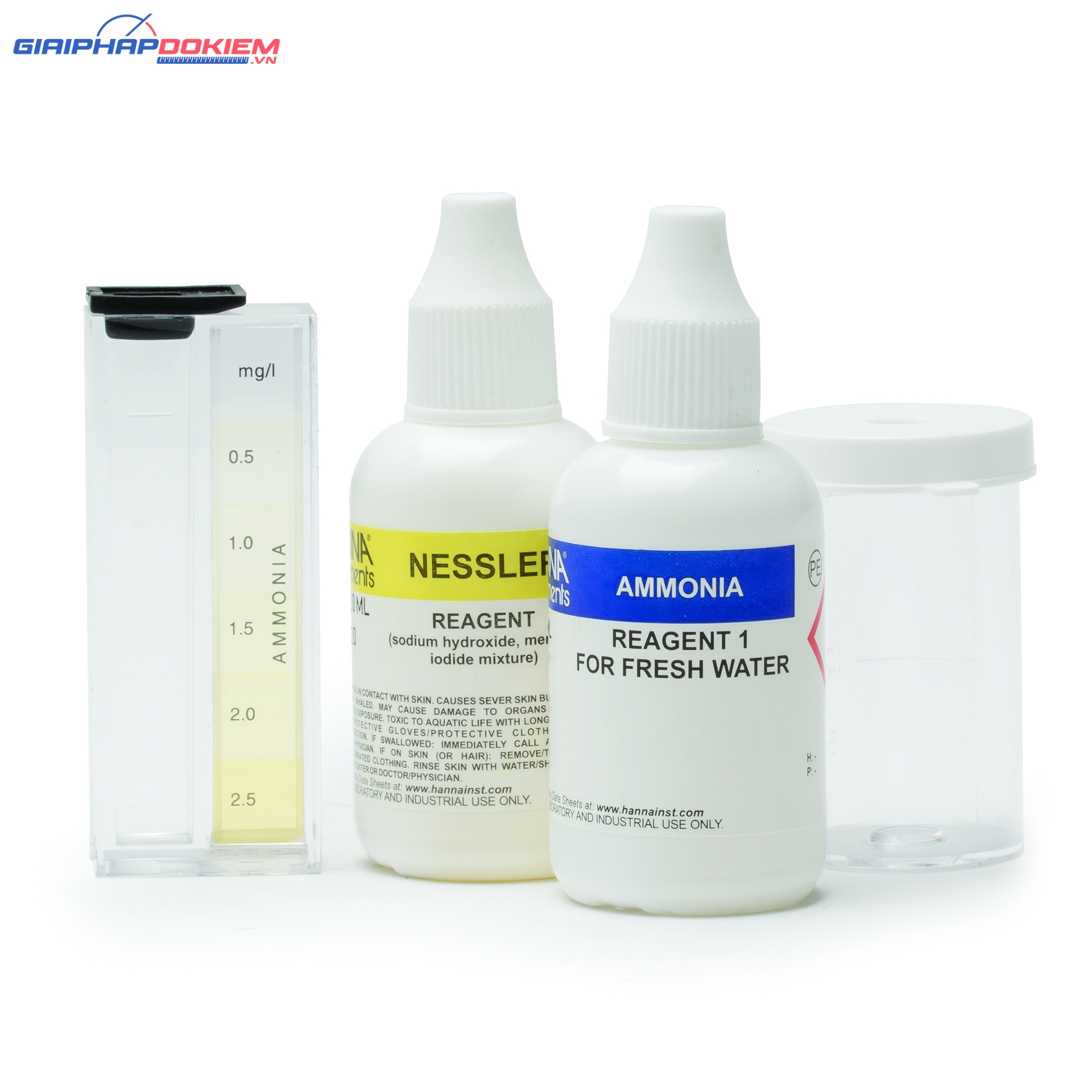 Bộ Dụng Cụ Đo Amoni Trong Nước Ngọt (0-2.5mg/L) Kèm Thuốc Thử 25 Lần Đo Hanna HI3824 1 Bộ Dụng Cụ Đo Amoni Trong Nước Ngọt (0-2.5mg/L) Kèm Thuốc Thử 25 Lần Đo Hanna HI3824