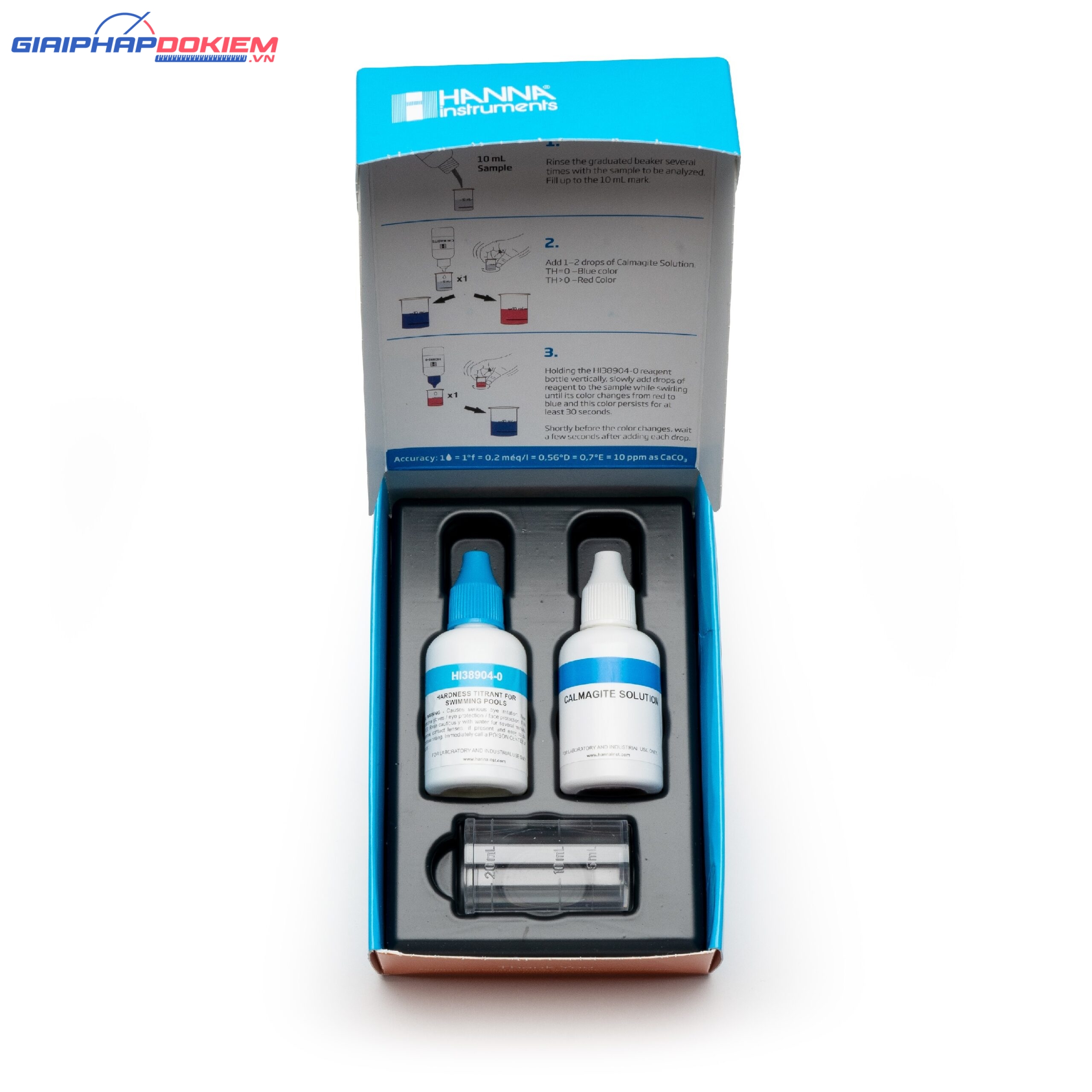 Bộ Dụng Cụ Đo Độ Cứng Tổng (0-80 TH) Chuyên Hồ Bơi Hanna HI38904 3 Bộ Dụng Cụ Đo Độ Cứng Tổng (0-80 TH) Chuyên Hồ Bơi Hanna HI38904