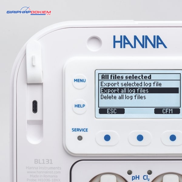 Bộ kiểm soát pH/Clorine trong bể bơi, kết hợp bơm, ngõ ra 4-20 mA Hanna BL131 4 Bộ kiểm soát pH/Clorine trong bể bơi, kết hợp bơm, ngõ ra 4-20 mA Hanna BL131