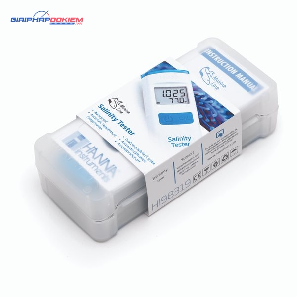 Bút Đo Độ Mặn/Nhiệt Độ Trong Thủy Sản MỚI Hanna HI98319 5 Bút Đo Độ Mặn/Nhiệt Độ Trong Thủy Sản MỚI Hanna HI98319