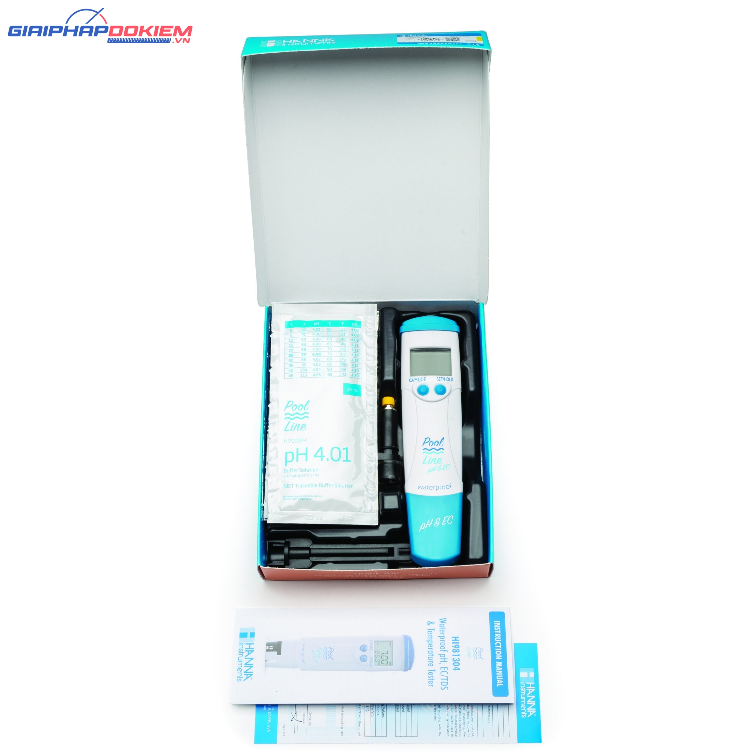 Bút Đo pH/Độ Dẫn /TDS/Nhiệt Độ Chuyên Trong Hồ Bơi Pool Line Hanna HI981304 5 Bút Đo pH/Độ Dẫn /TDS/Nhiệt Độ Chuyên Trong Hồ Bơi Pool Line Hanna HI981304
