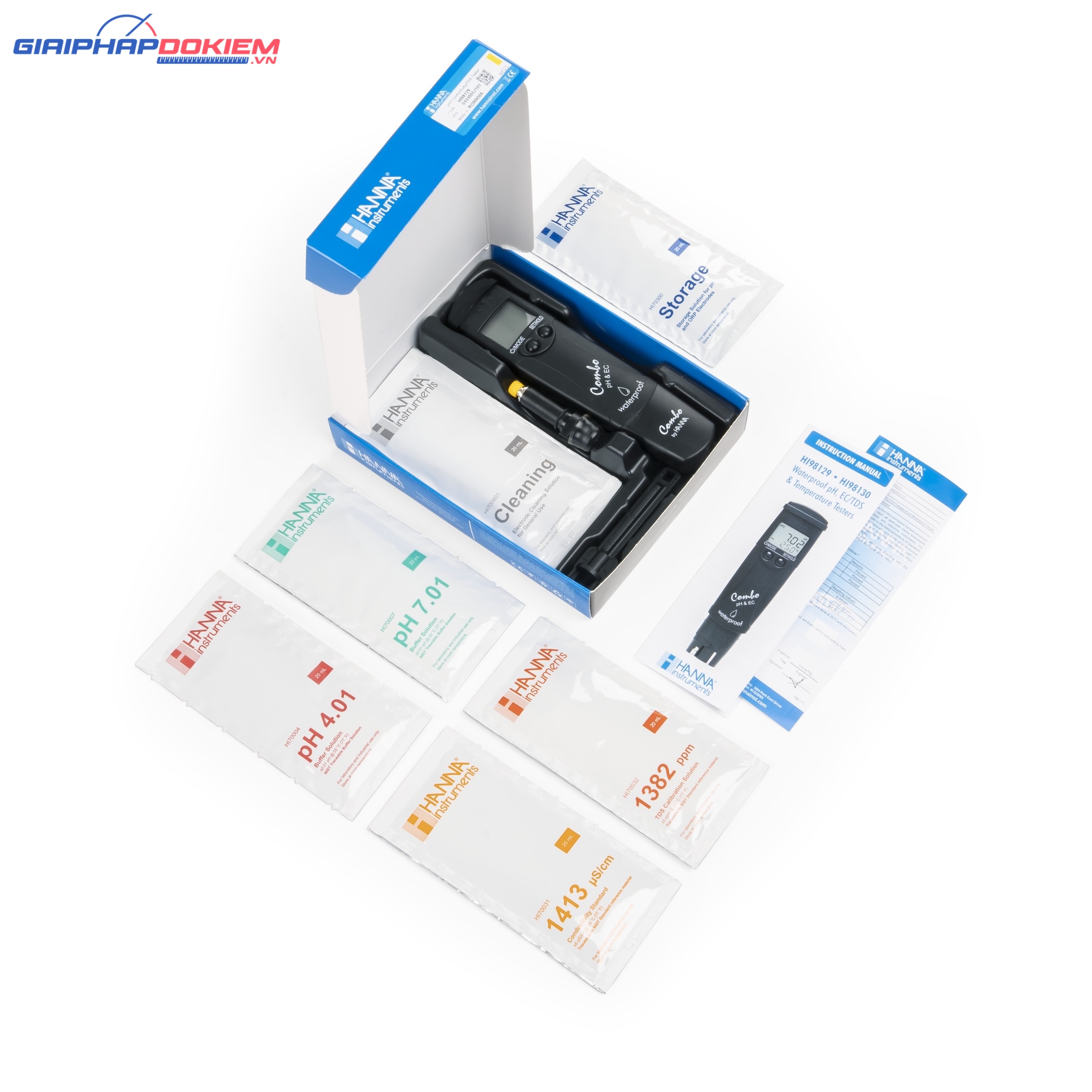 Bút đo pH/Độ dẫn /TDS/Nhiệt Độ (thang cao) Hanna HI98130 4 Bút đo pH/Độ dẫn /TDS/Nhiệt Độ (thang cao) Hanna HI98130