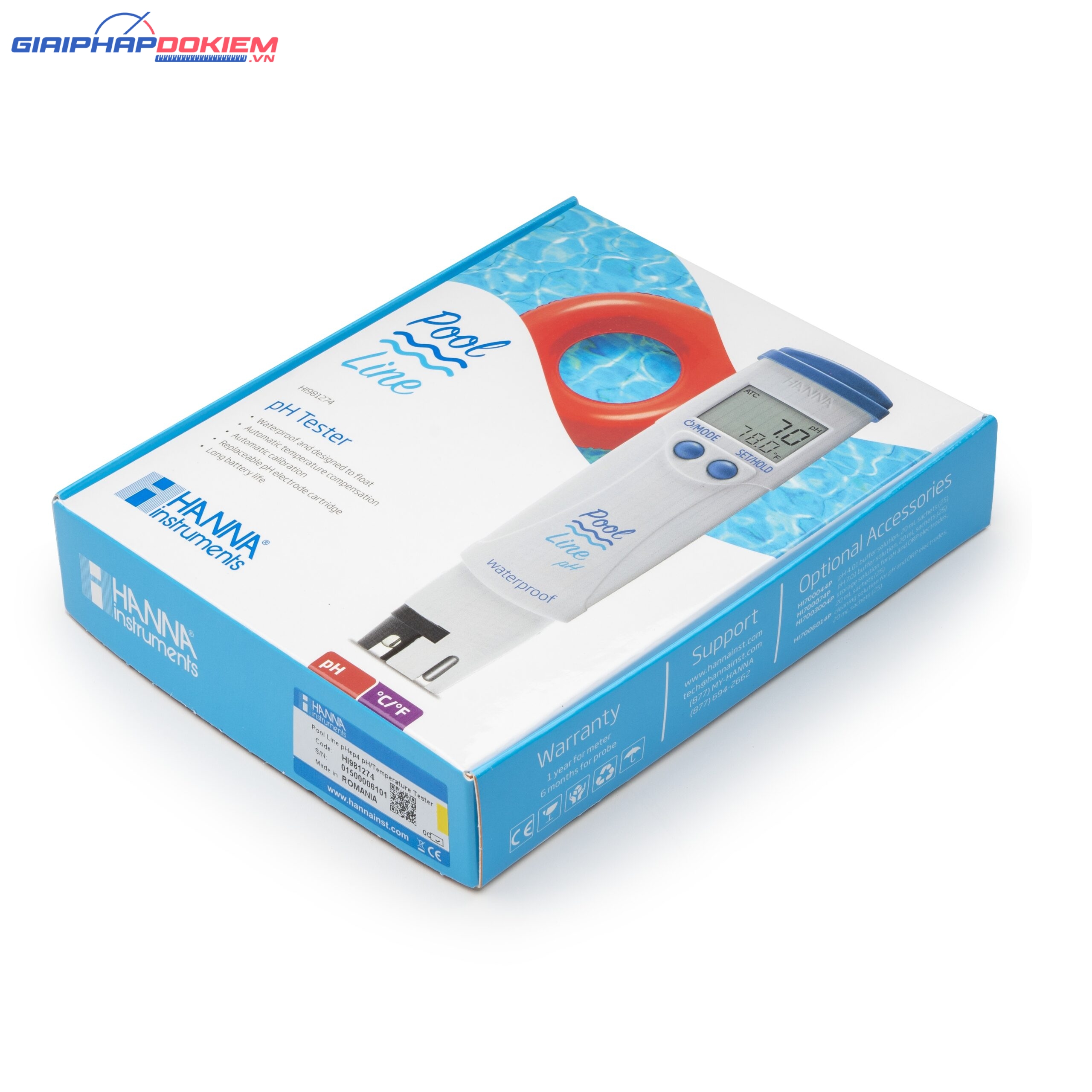 Bút đo pH/Nhiệt Độ Chuyên Trong Hồ Bơi PoolLine Hanna HI981274 3 Bút đo pH/Nhiệt Độ Chuyên Trong Hồ Bơi PoolLine Hanna HI981274