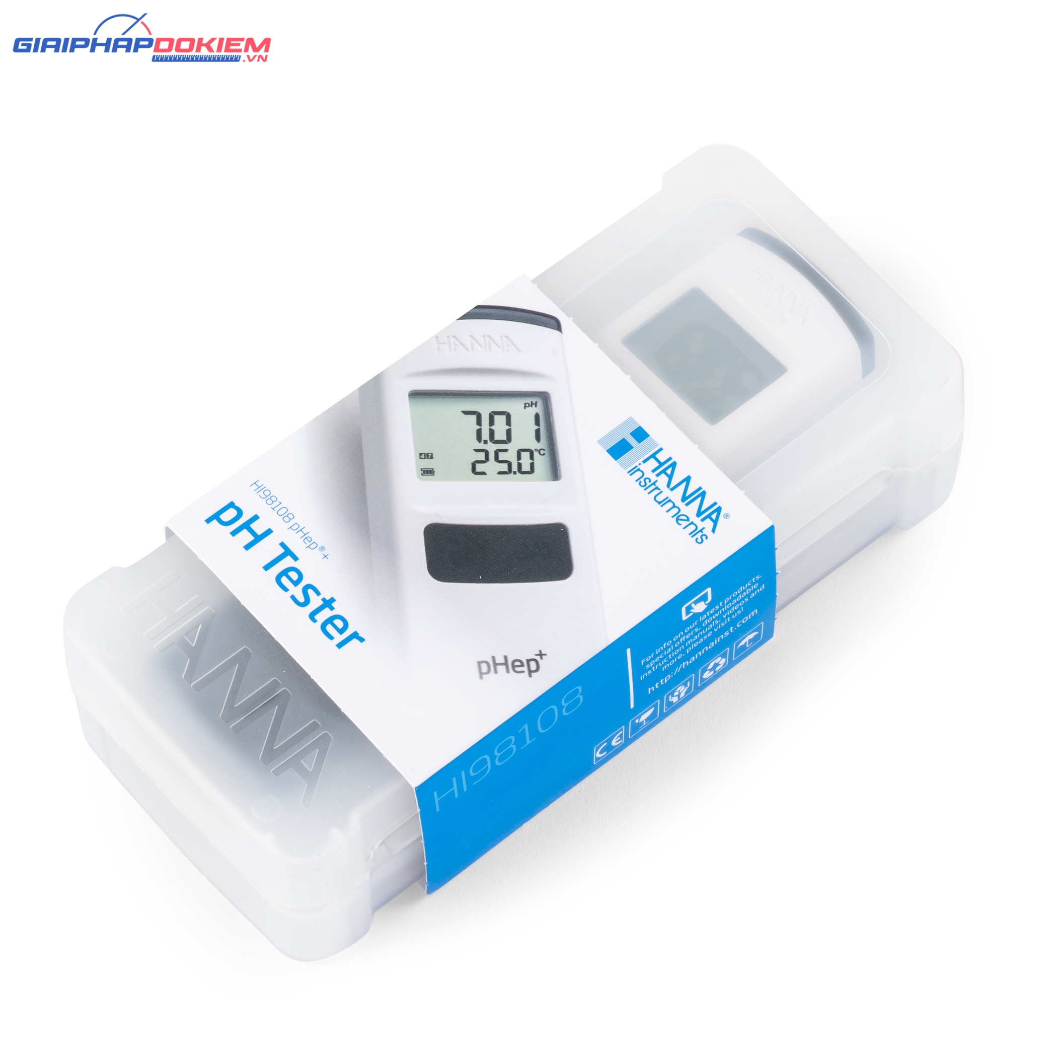 Bút Đo pH/Nhiệt Độ Với Độ Phân Giải 0.01pH Hanna HI98108 3 Bút Đo pH/Nhiệt Độ Với Độ Phân Giải 0.01pH Hanna HI98108