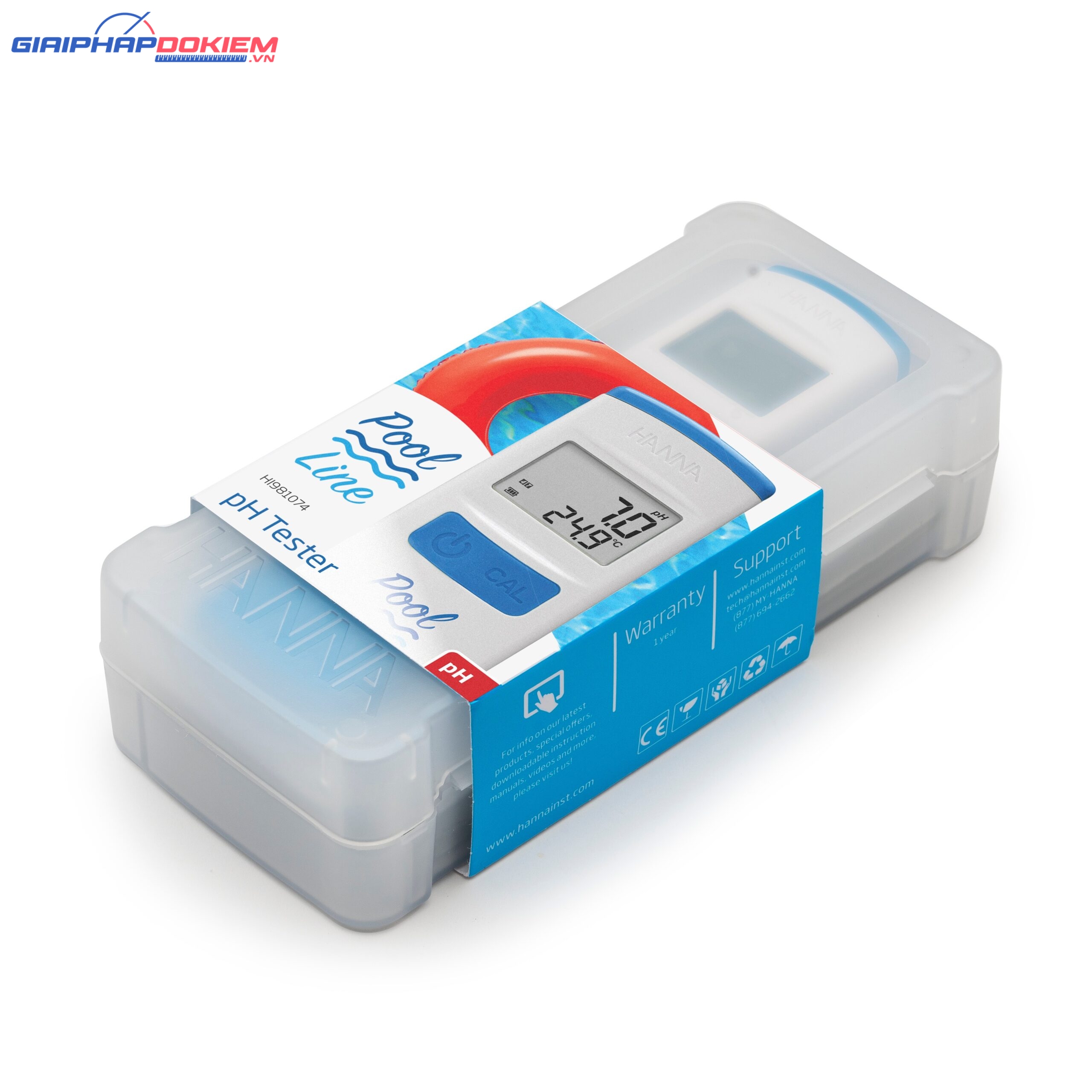 Bút Đo pH/Nhiệt Độ Với Độ Phân Giải 0.1pH Hanna HI981074 3 Bút Đo pH/Nhiệt Độ Với Độ Phân Giải 0.1pH Hanna HI981074