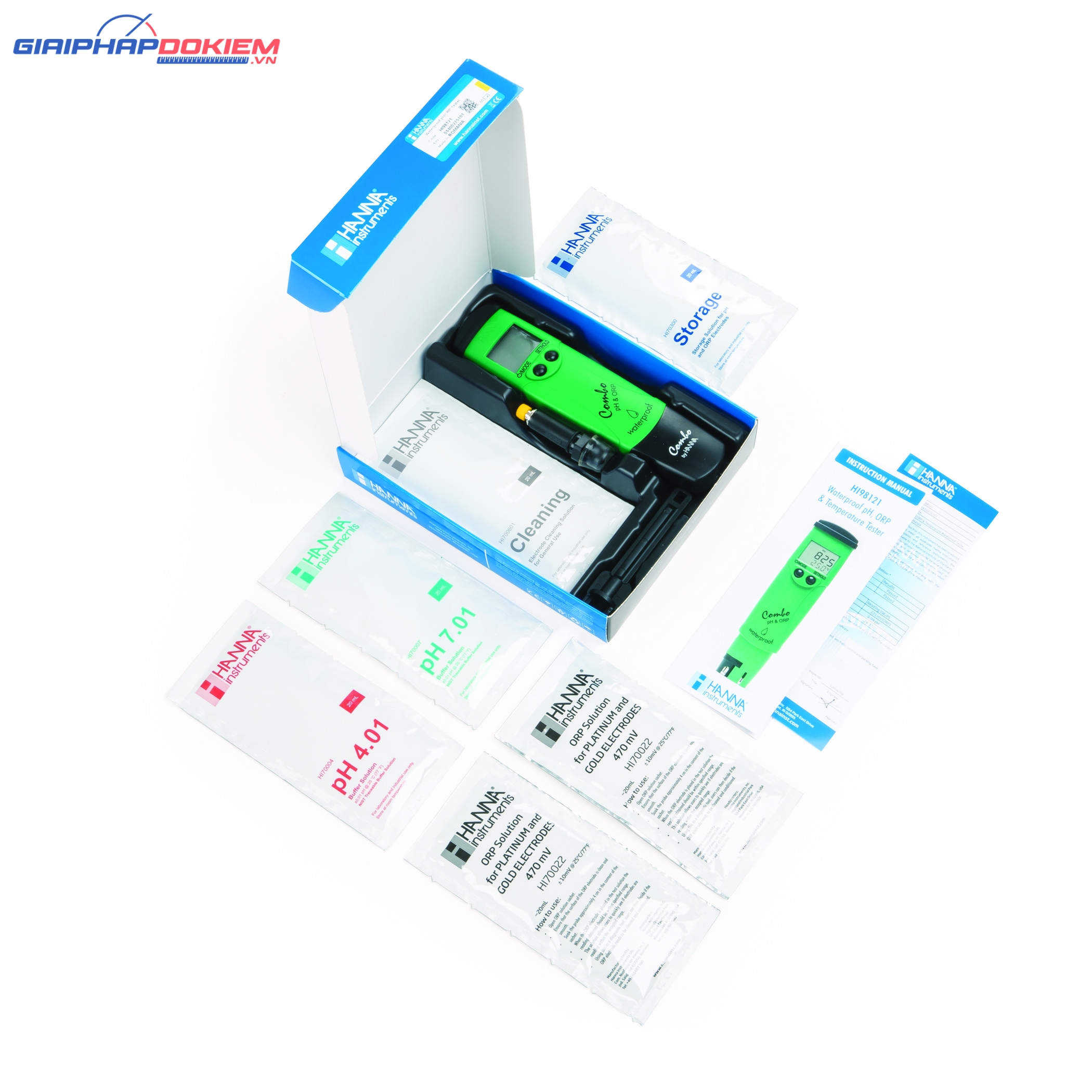 Bút Đo pH/ORP/Nhiệt Độ Hanna HI98121 6 Bút Đo pH/ORP/Nhiệt Độ Hanna HI98121