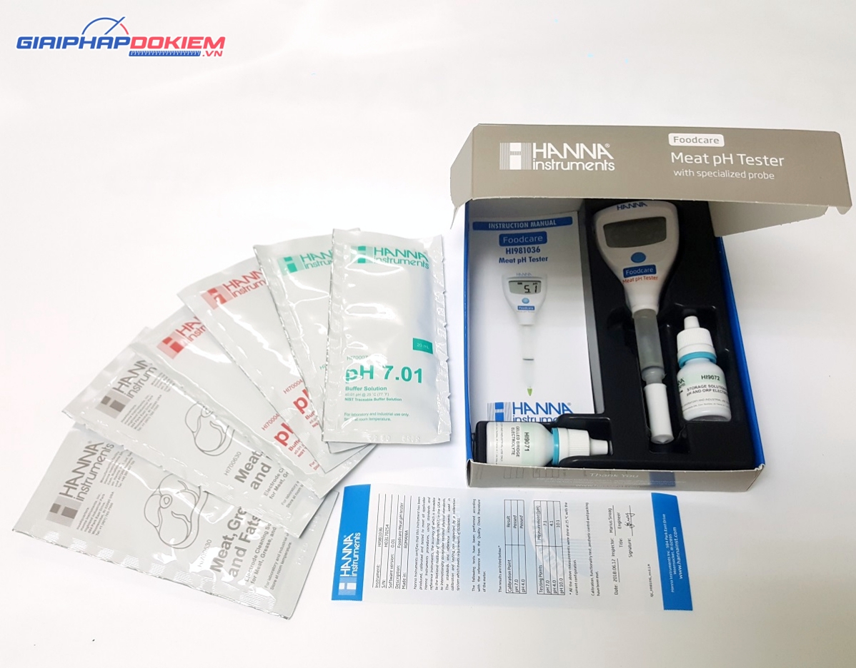 Bút Đo pH Trực Tiếp Trong Thịt Và Nước Hanna HI981036 1 Bút Đo pH Trực Tiếp Trong Thịt Và Nước Hanna HI981036