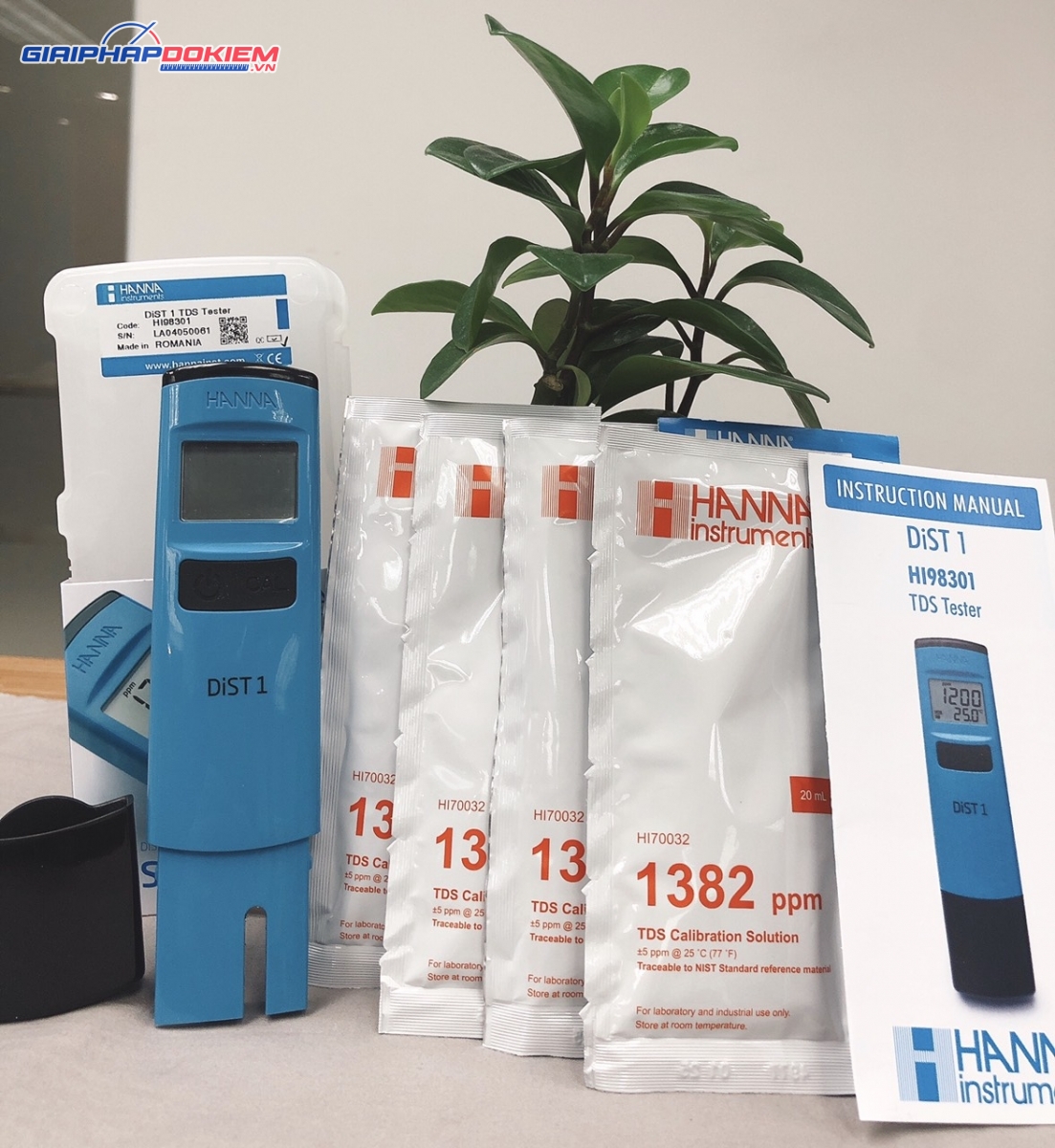 Bút Đo Tổng Chất Rắn Hòa Tan/Nhiệt Độ Dist1 Thang Thấp Hanna HI98301 6 Bút Đo Tổng Chất Rắn Hòa Tan/Nhiệt Độ Dist1 Thang Thấp Hanna HI98301