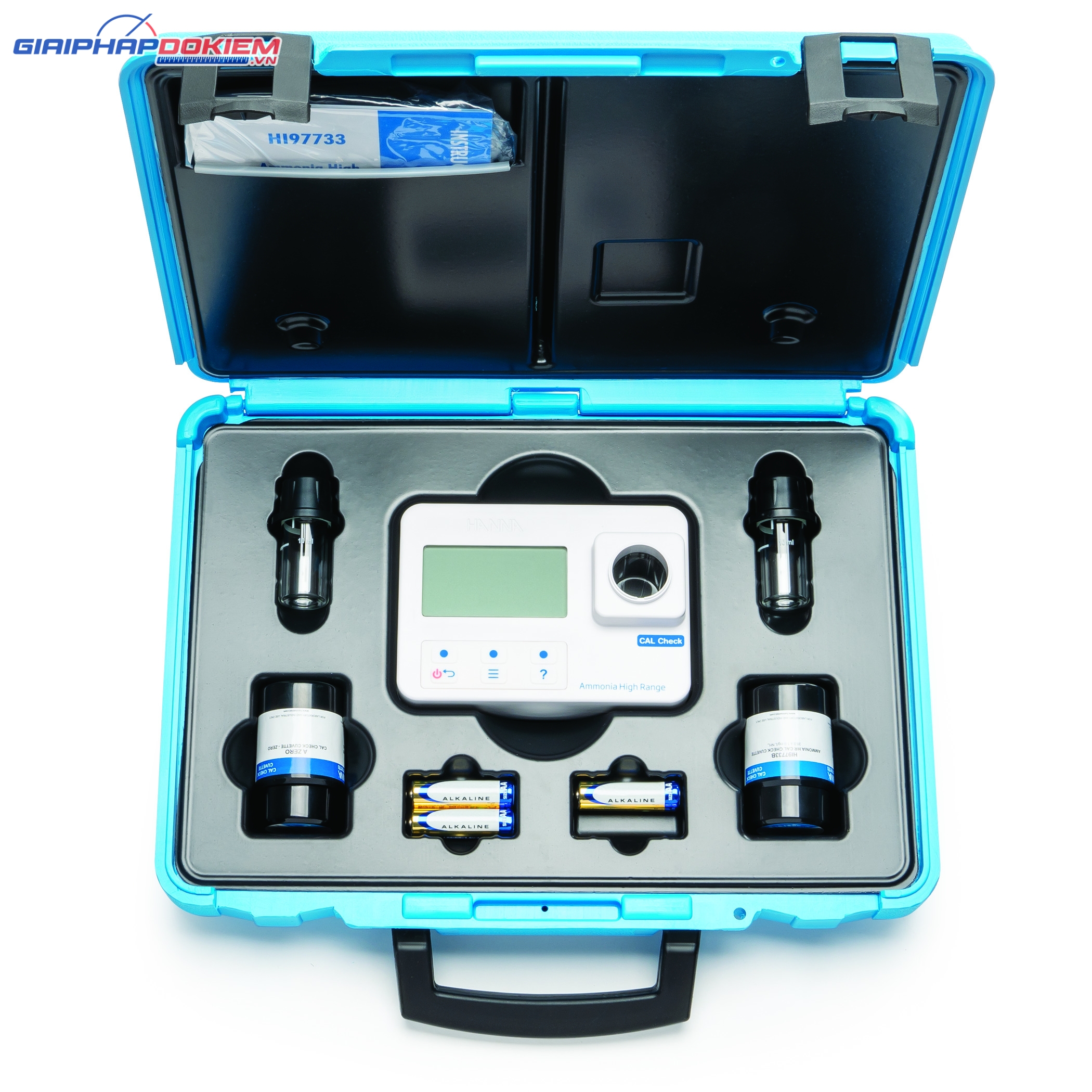 Combo Máy Quang Đo Amoni Thang Cao Kèm Dung Dịch Chuẩn CAL Check™ Hanna HI97733C 1 Combo Máy Quang Đo Amoni Thang Cao Kèm Dung Dịch Chuẩn CAL Check™ Hanna HI97733C