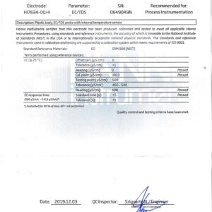Điện Cực EC/TDS Online (Thang Thấp) cáp 4m Hanna HI7634-00/4 8 Điện Cực EC/TDS Online (Thang Thấp) cáp 4m Hanna HI7634-00/4