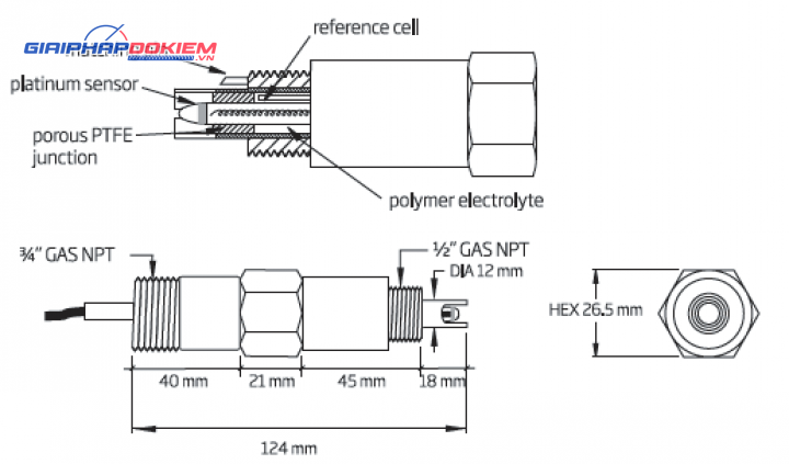 Điện Cực ORP Cổng BNC Cáp 5m với matching pin Hanna HI2003/5 2 Điện Cực ORP Cổng BNC Cáp 5m với matching pin Hanna HI2003/5